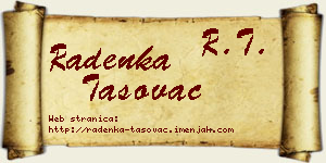 Radenka Tasovac vizit kartica